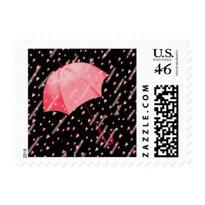 UMBRELLA SHOWERS OF LOVE by SHARON SHARPE Postage Stamps by sharonsharpe