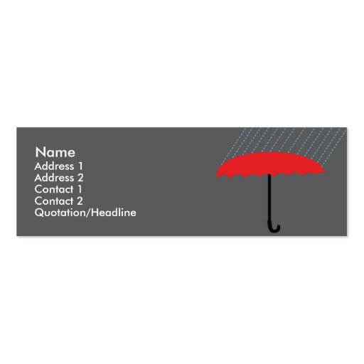 Umbrella - Skinny Business Cards (front side)