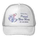 Umbrella Teddy Bear - New Mom of Boy - Customize Hats