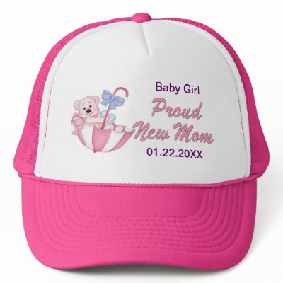 Baby Trucker Hats on Teddy Bear New Mom Of Girl Customize Trucker Hats By Babyandme