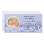 Umbrella Teddy Bear Photo Birth Announcement photo cards