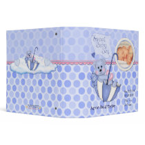 Umbrella Teddy Polka Dot Photo Album for Baby Boy binders