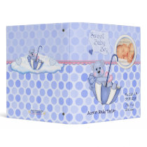 Umbrella Teddy Polka Dot Photo Album for Baby Boy binders