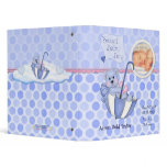 Umbrella Teddy Polka Dot Photo Album for Baby Boy binders