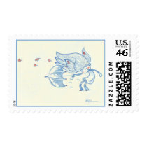 Umbrella & Wind postage by natanimacat Umbrella & Wind postage