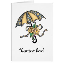 Umbrella with Roses 04 Greeting Cards