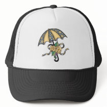 Umbrella with Roses 04 Mesh Hat