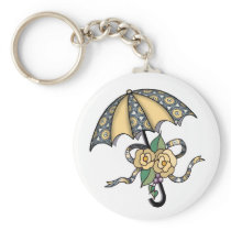 Umbrella with Roses 04 Key Chains