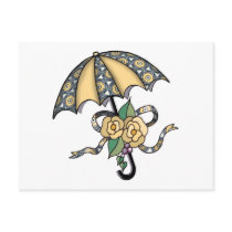 Umbrella with Roses 04 Post Cards