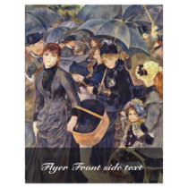 Umbrellas By Pierre-Auguste Renoir (Best Quality) Flyer Design