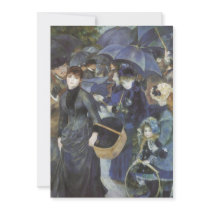 Umbrellas by Pierre Auguste Renoir Personalized Invites