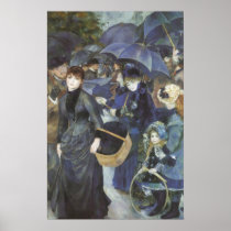 Umbrellas by Pierre Auguste Renoir Poster