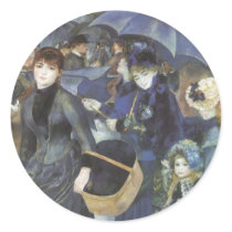 Umbrellas by Pierre Auguste Renoir Round Stickers