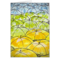 umbrellas in springtime cards