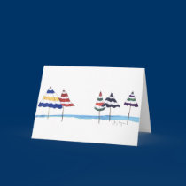 Umbrellas on the Beach Cards cards