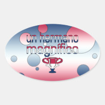 Un Hermano Magnífico America Flag Colors Pop Art Stickers