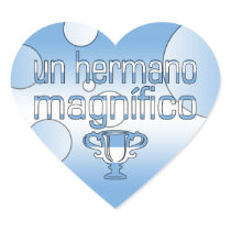 Un Hermano Magnífico Argentina Flag Colors Pop Art Heart Stickers