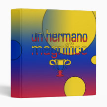 Un Hermano Magnífico Venezuela Flag Colors Pop Art Vinyl Binder