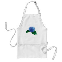 Un Hydrangea azul Delantal