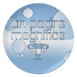 Un Padre Magnífico Argentina Flag Colors Pop Art Plates