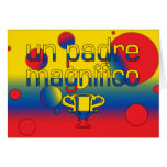 Un Padre Magnífico Ecuador Flag Colors Pop Art Cards