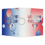 Un Père Magnifique France Flag Colors Pop Art Binder