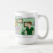"Un tacto masaje del humor"/taza cómica del lavade