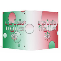 Una Bella Figlia Italy Flag Colors Pop Art Vinyl Binders