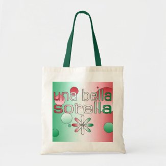 Una Bella Sorella Italy Flag Colors Pop Art bag