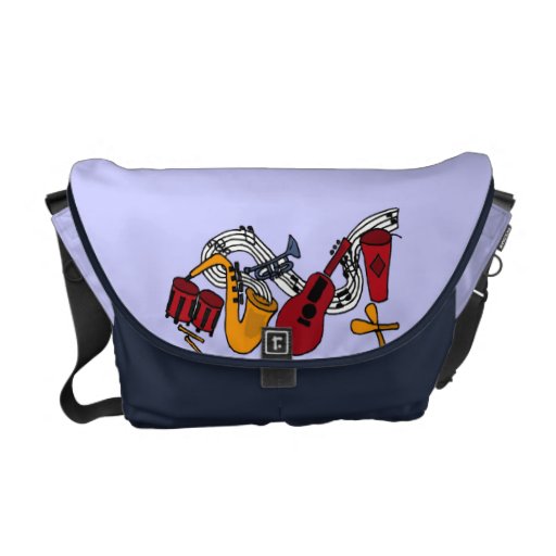 Una bolsa de mensajero del arte de la música bolsa messenger