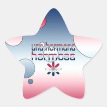 Una Hermana Hermosa America Flag Colors Pop Art Star Stickers