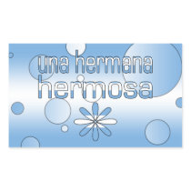 Una Hermana Hermosa Argentina Flag Colors Pop Art Rectangular Sticker