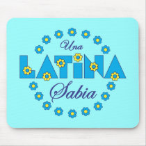 Una Latina Sabia mousepads by Sensato Una Latina Sabia mousepads