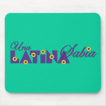 Una Latina Sabia mousepads by Sensato Una Latina Sabia mousepads