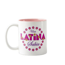 Una Latina Sabia mugs by Sensato Una Latina Sabia mugs