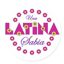 Una Latina Sabia stickers by Sensato Una Latina Sabia stickers