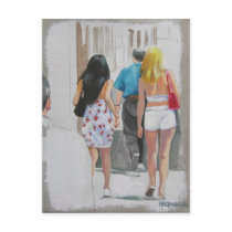 una morena y una rubia postcards
