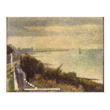 Una tarde en campo magnífico de Jorte Seurat Tarjetas Postales