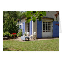 Una terraza francesa felicitación