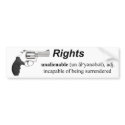Unalienable Rights bumper sticker bumper stickers by Patriot_Resistance Unalienable Rights bumper sticker bumper stickers