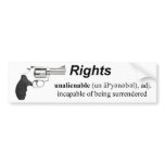 Unalienable Rights bumper sticker