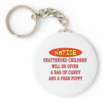 UNATTENDED CHILDREN KEYCHAIN