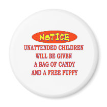 UNATTENDED CHILDREN MAGNET