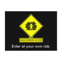 Unauthorized Access Postcard by mindfulsecurity Unauthorized Access Postcard