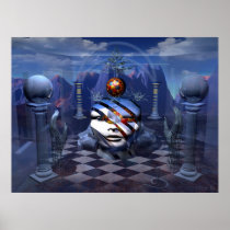 unauthorized, obsession, open, edition, surrealism, prints, Poster with custom graphic design