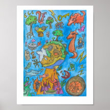 Unbalanced Globe Dungeon Painting Print