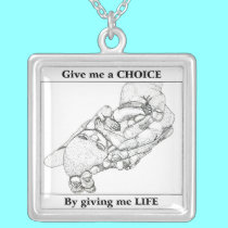 Unborn Baby: "Give me a CHOICE" Necklace by Artists4God Unborn Baby: "Give me a CHOICE" Necklace