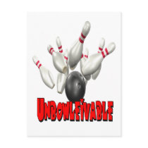Unbowlievable Bowling Postcard