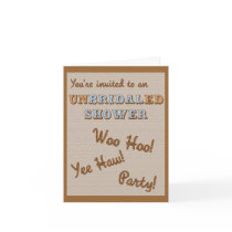 UnBridaled Shower Invitation cards