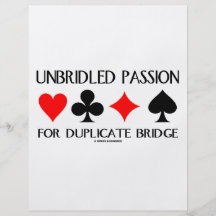 Unbridled Passion For Duplicate Bridge Full Color Flyer